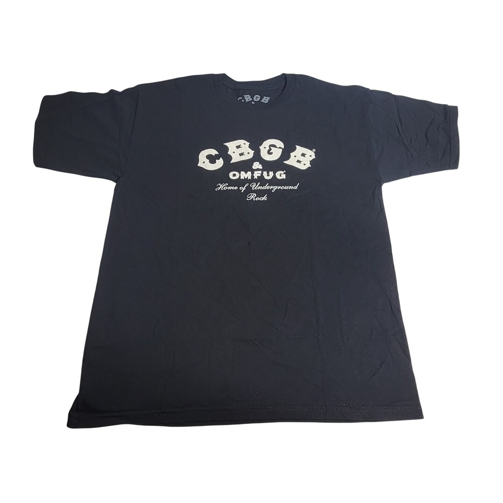 CBGB OMFG Home of Underground Rock Graphic T-Shirt Mens Medium Black NYC Punk